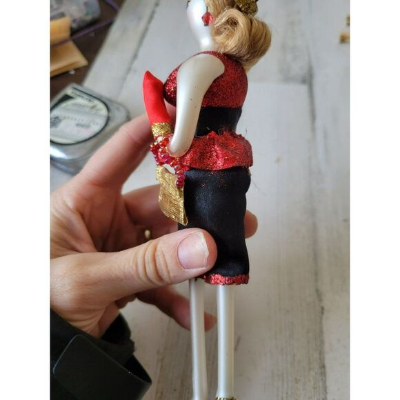 Vintage de carlini Italian glass lady ornament shopper shopping fashion purse fa - Picture 4 of 8